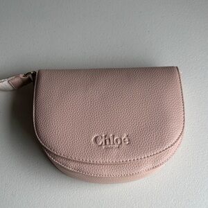 Chloe Soft Pink Leather Clutch